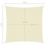 Cream Oxford fabric square sail awning 4x4 m by , Umbrellas - Ref: Foro24-135194, Price: 47,08 €, Discount: %