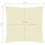 Cream Oxford fabric square sail awning 4x4 m by , Umbrellas - Ref: Foro24-135194, Price: 49,40 €, Discount: %