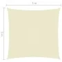 Quadratische Segelmarkise aus cremefarbenem Oxford-Stoff, 5 x 5 m von , Sonnenschirme - Ref: Foro24-135196, Preis: 75,43 €, R...