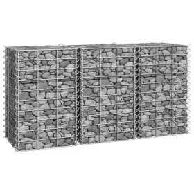 Gabion flower beds 3 units iron 30x30x50 cm by , Pots and planters - Ref: Foro24-151248, Price: 39,19 €, Discount: %