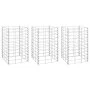 Gabion flower beds 3 units iron 30x30x50 cm by , Pots and planters - Ref: Foro24-151248, Price: 40,32 €, Discount: %
