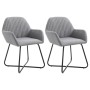 Drehbare Esszimmerstühle, 2 Einheiten, hellgrauer Stoff von vidaXL, Essstühle - Ref: Foro24-249807, Preis: 161,56 €, Rabatt: %