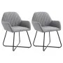 Sillas de comedor giratorias 2 unidades tela gris claro de vidaXL, Sillas de comedor - Ref: Foro24-249807, Precio: 161,93 €, ...