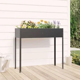 Anthracite gray galvanized steel planter 100.5x40.5x90 cm by , Pots and planters - Ref: Foro24-152263, Price: 54,67 €, Discou...