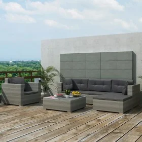 6-piece garden sofa set and gray synthetic rattan cushions by , Garden sets - Ref: Foro24-42105, Price: 579,01 €, Discount: %