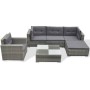 Set de sofás de jardín 6 piezas y cojines ratán sintético gris de , Conjuntos de jardín - Ref: Foro24-42105, Precio: 585,94 €...
