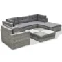 6-teiliges Gartensofa-Set und graue synthetische Rattankissen von , Gartensets - Ref: Foro24-42105, Preis: 579,01 €, Rabatt: %