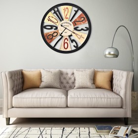 Multicolor metal wall clock 60 cm by , Wall clocks - Ref: Foro24-283863, Price: 54,30 €, Discount: %