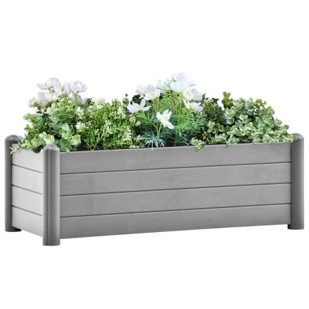 Arriate de jardín PP gris piedra 100x43x35 cm de , Maceteros y jardineras - Ref: Foro24-317580, Precio: 128,53 €, Descuento: %