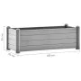 PP-Gartenbett steingrau 100x43x35 cm von , Töpfe und Pflanzgefäße - Ref: Foro24-317580, Preis: 125,04 €, Rabatt: %