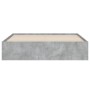 Concrete gray engineered wood bed with drawers 140x190 cm by , Beds and slatted bases - Ref: Foro24-3207304, Price: 200,29 €,...