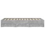 Concrete gray engineered wood bed with drawers 140x190 cm by , Beds and slatted bases - Ref: Foro24-3207304, Price: 200,29 €,...