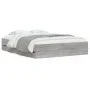 Cama con cajones madera ingeniería gris Sonoma 140x190 cm de , Camas y somieres - Ref: Foro24-3207306, Precio: 187,77 €, Desc...