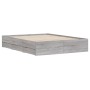 Cama con cajones madera ingeniería gris Sonoma 140x190 cm de , Camas y somieres - Ref: Foro24-3207306, Precio: 190,55 €