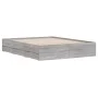 Sonoma-graues Holzwerkstoffbett mit Schubladen 140 x 190 cm von , Betten und Lattenroste - Ref: Foro24-3207306, Preis: 187,77...