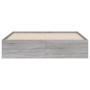 Cama con cajones madera ingeniería gris Sonoma 140x190 cm de , Camas y somieres - Ref: Foro24-3207306, Precio: 190,55 €