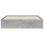 Sonoma gray engineered wood bed with drawers 140x190 cm by , Beds and slatted bases - Ref: Foro24-3207306, Price: 187,77 €, D...