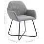 Sillas de comedor giratorias 2 unidades tela gris claro de vidaXL, Sillas de comedor - Ref: Foro24-249807, Precio: 161,93 €, ...