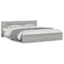 Sonoma gray headboard bed frame and LED lights 180x200 cm by , Beds and slatted bases - Ref: Foro24-3207593, Price: 208,99 €,...