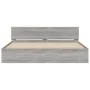 Sonoma gray headboard bed frame and LED lights 180x200 cm by , Beds and slatted bases - Ref: Foro24-3207593, Price: 208,99 €,...