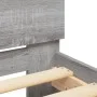 Sonoma gray headboard bed frame and LED lights 180x200 cm by , Beds and slatted bases - Ref: Foro24-3207593, Price: 208,99 €,...