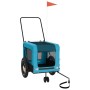 Haustier-Fahrradanhänger, Eisen-Oxford-Stoff, Blau, Schwarz von , Kinderwagen für Haustiere - Ref: Foro24-93932, Preis: 92,06...