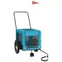 Remolque de bicicleta mascotas hierro tela Oxford azul negro de , Cochecitos para mascotas - Ref: Foro24-93932, Precio: 90,45...