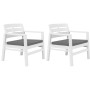 Gartenmöbel-Set 3-teilig aus weißem Kunststoff von vidaXL, Gartensets - Ref: Foro24-45620, Preis: 195,42 €, Rabatt: %