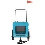 Haustier-Fahrradanhänger, Eisen-Oxford-Stoff, Blau, Schwarz von , Kinderwagen für Haustiere - Ref: Foro24-93932, Preis: 90,45...