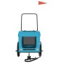 Haustier-Fahrradanhänger, Eisen-Oxford-Stoff, Blau, Schwarz von , Kinderwagen für Haustiere - Ref: Foro24-93932, Preis: 92,06...