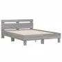 Sonoma gray headboard bed frame and LED lights 120x200 cm by , Beds and slatted bases - Ref: Foro24-3207558, Price: 159,43 €,...