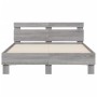 Estructura de cama cabecero y luces LED gris Sonoma 120x200 cm de , Camas y somieres - Ref: Foro24-3207558, Precio: 168,12 €,...