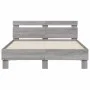 Sonoma gray headboard bed frame and LED lights 120x200 cm by , Beds and slatted bases - Ref: Foro24-3207558, Price: 159,43 €,...