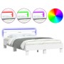 Bettgestell mit Kopfteil und weißen LED-Leuchten 120x200 cm von , Betten und Lattenroste - Ref: Foro24-3207553, Preis: 195,91...