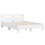 Bettgestell mit Kopfteil und weißen LED-Leuchten 120x200 cm von , Betten und Lattenroste - Ref: Foro24-3207553, Preis: 195,91...