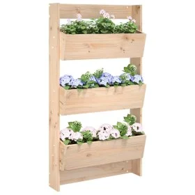 Wall planter 3 levels solid pine wood 60x18.5x110 cm by , Pots and planters - Ref: Foro24-825114, Price: 68,99 €, Discount: %