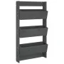 Wall planter 3 levels gray pine wood 60x18.5x110 cm by , Pots and planters - Ref: Foro24-825116, Price: 97,71 €, Discount: %