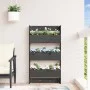 Wall planter 3 levels gray pine wood 60x18.5x110 cm by , Pots and planters - Ref: Foro24-825116, Price: 97,71 €, Discount: %