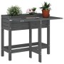 Planter with folding lid solid gray pine wood by , Pots and planters - Ref: Foro24-825123, Price: 98,28 €, Discount: %