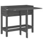 Planter with folding lid solid gray pine wood by , Pots and planters - Ref: Foro24-825123, Price: 98,28 €, Discount: %