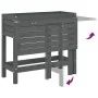Planter with folding lid solid gray pine wood by , Pots and planters - Ref: Foro24-825123, Price: 97,04 €, Discount: %