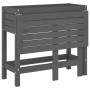 Planter with folding lid solid gray pine wood by , Pots and planters - Ref: Foro24-825123, Price: 98,28 €, Discount: %