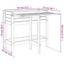 Jardinera con tapa plegable madera maciza de pino gris de , Maceteros y jardineras - Ref: Foro24-825123, Precio: 98,22 €, Des...