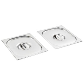 Deckel für Gastronorm 1/2 Edelstahlbleche 2 Stück von vidaXL, Eimerdeckel für Dampftische - Ref: Foro24-50891, Preis: 20,06 €...