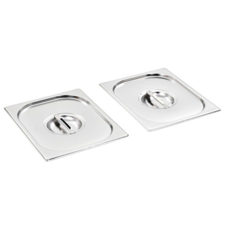 Deckel für Gastronorm 1/2 Edelstahlbleche 2 Stück von vidaXL, Eimerdeckel für Dampftische - Ref: Foro24-50891, Preis: 20,06 €...