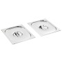 Deckel für Gastronorm 1/2 Edelstahlbleche 2 Stück von vidaXL, Eimerdeckel für Dampftische - Ref: Foro24-50891, Preis: 20,06 €...