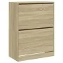 Mueble zapatero 2 cajones abatibles roble Sonoma 80x42x108 cm de , Zapateros y organizadores de calzado - Ref: Foro24-3214401...