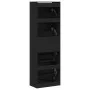 Shoe cabinet with 4 folding drawers black 60x34x187.5 cm by , Shoe racks and shoe organizers - Ref: Foro24-3214372, Price: 14...