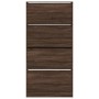 Shoe cabinet with 4 folding drawers oak brown 80x21x163.5 cm by , Shoe racks and shoe organizers - Ref: Foro24-3214370, Price...