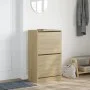 Shoe cabinet with 2 folding Sonoma oak drawers 60x42x108 cm by , Shoe racks and shoe organizers - Ref: Foro24-3214387, Price:...